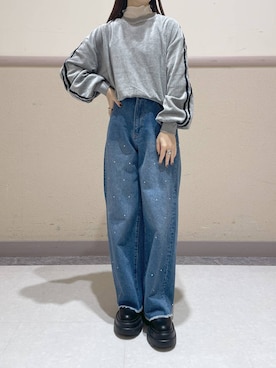「アイテム（スウェット）」を使った、ゆゆはさん（レディース・155cm・10代）の冬コーディネート