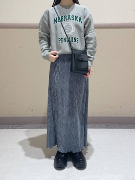 「アイテム（スウェット）」を使った、ゆゆはさん（レディース・153cm・10代）の冬コーディネート
