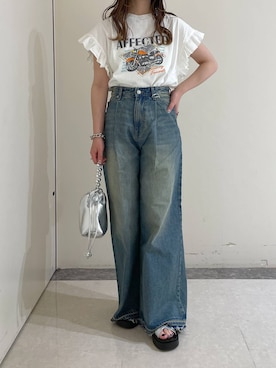 「アイテム（サンダル）」を使った、ゆゆはさん（レディース・153cm・10代）の春コーディネート