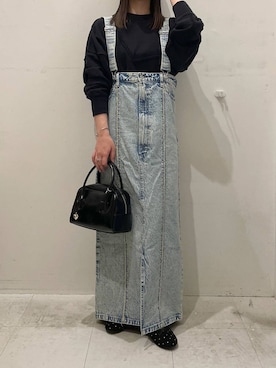 「アイテム（ジャンパースカート）」を使った、ゆゆはさん（レディース・153cm・20代）の秋コーディネート