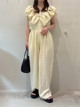 「アイテム（サロペット/オーバーオール）」を使った、ゆゆはさん（レディース・153cm・20代）の夏コーディネート