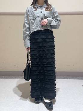 「アイテム（バレエシューズ）」を使った、ゆゆはさん（レディース・153cm・10代）の春コーディネート