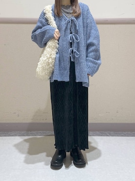 「アイテム（トートバッグ）」を使った、ゆゆはさん（レディース・155cm・10代）の冬コーディネート