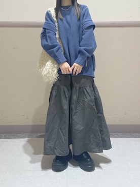 「アイテム（トートバッグ）」を使った、ゆゆはさん（レディース・155cm・10代）の冬コーディネート