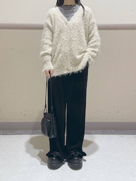 「アイテム（カーディガン/ボレロ）」を使った、ゆゆはさん（レディース・155cm・10代）の冬コーディネート