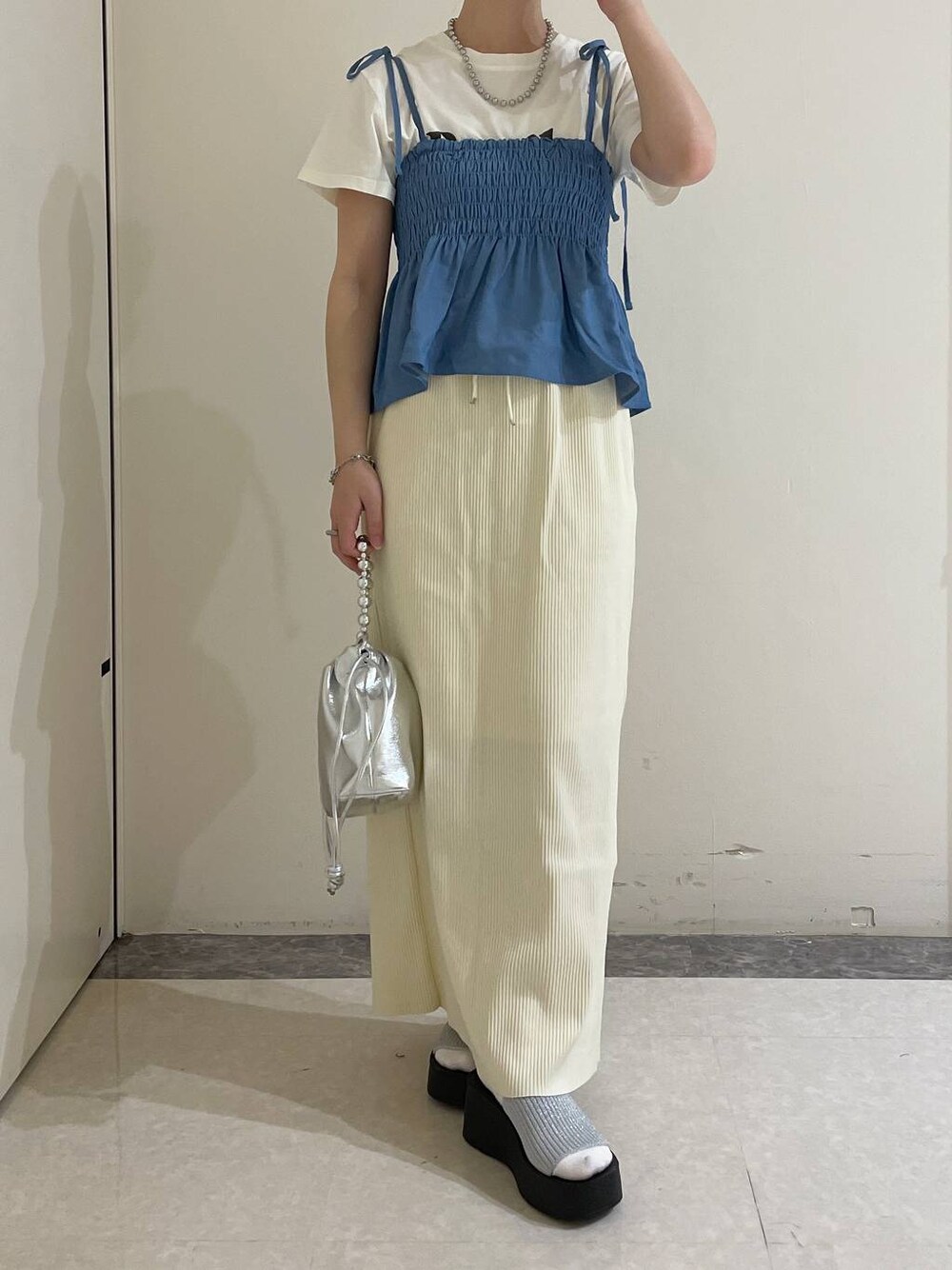 LOWRYS FARM（ローリーズファーム）の「デニムシャーリング