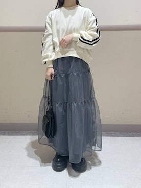 「アイテム（スウェット）」を使った、ゆゆはさん（レディース・153cm・10代）の冬コーディネート