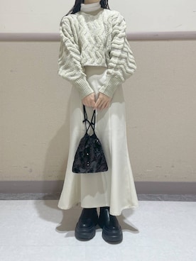 「アイテム（ハンドバッグ）」を使った、ゆゆはさん（レディース・155cm・10代）の冬コーディネート