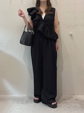 「アイテム（サロペット/オーバーオール）」を使った、ゆゆはさん（レディース・153cm・20代）の夏コーディネート
