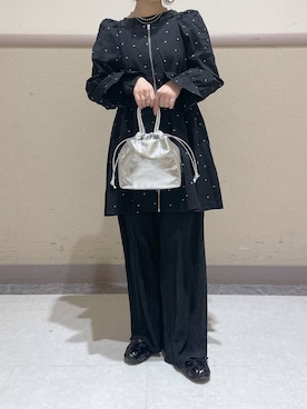 「アイテム（バレエシューズ）」を使った、ゆゆはさん（レディース・153cm・10代）の冬コーディネート