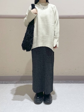 「アイテム（トートバッグ）」を使った、ゆゆはさん（レディース・153cm・10代）の冬コーディネート