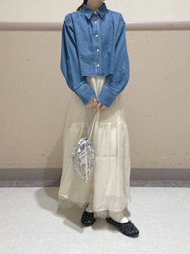 「アイテム（バレエシューズ）」を使った、ゆゆはさん（レディース・153cm・10代）の冬コーディネート