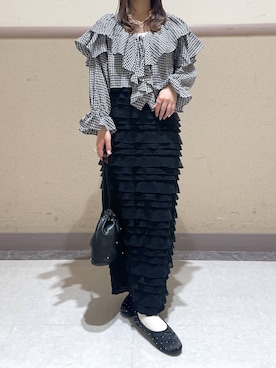 「アイテム（アクセサリー）」を使った、ゆゆはさん（レディース・153cm・10代）の春コーディネート