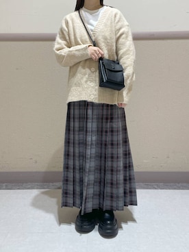 「アイテム（スカート）」を使った、ゆゆはさん（レディース・153cm・10代）の冬コーディネート