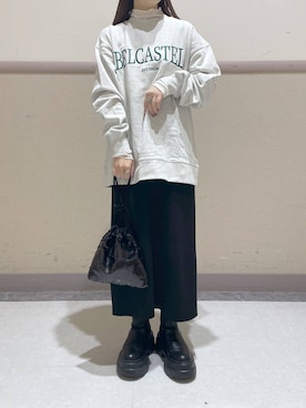 「アイテム（スウェット）」を使った、ゆゆはさん（レディース・155cm・10代）の冬コーディネート