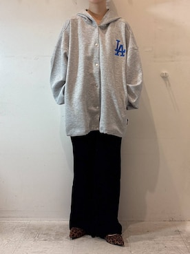 「アイテム（パーカー）」を使った、ゆゆはさん（レディース・153cm）の夏コーディネート