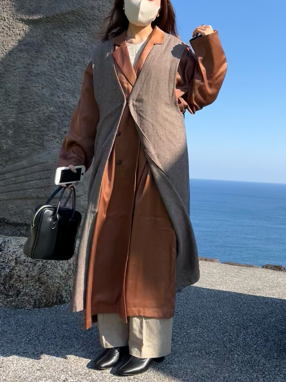 herringbone vest set satin outerを使ったその他ユーザーの人気  