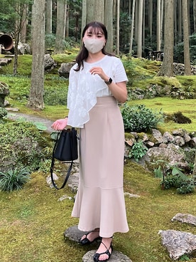 「LILY BROWN（リリーブラウン）のアイテム（サンダル）」を使った、yuukaさん（レディース・155cm）の夏コーディネート