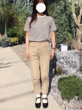「ストレートパンツ」｜「アイテム（腕時計）」を使った、mさん（レディース・162cm）の秋コーディネート
