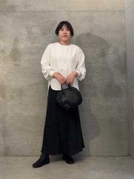 「アイテム（ボストンバッグ）」を使った、sudohさん（レディース・160cm）の秋コーディネート