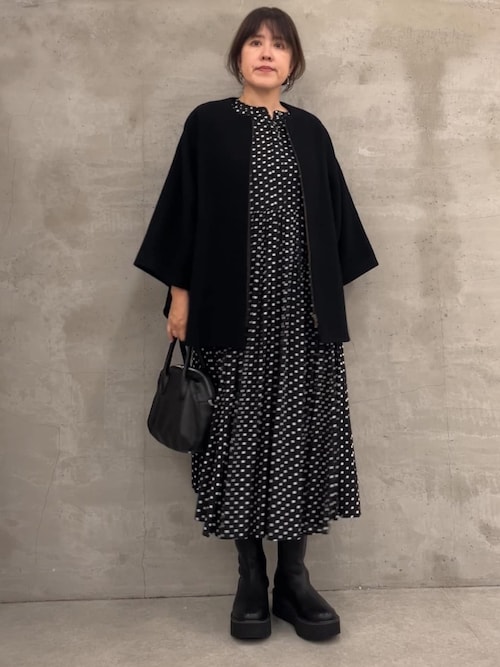 ドットギャザーワンピース（ワンピース）｜BEARDSLEY