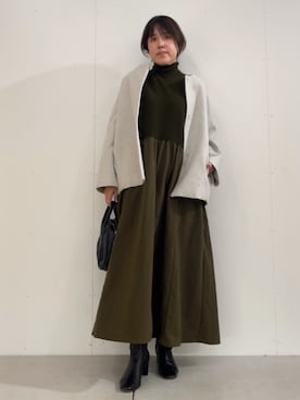 「アイテム（ノーカラーコート）」を使った、sudohさん（レディース・160cm）の秋コーディネート