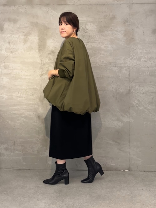 セール】ソデパフバルーンブルゾン（ノーカラージャケット