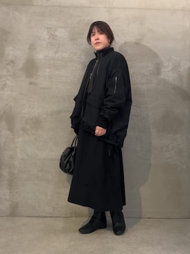 「アイテム（MA-1）」を使った、sudohさん（レディース・160cm）の秋コーディネート