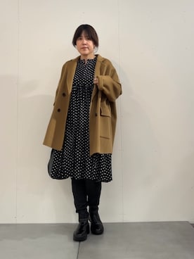 「アイテム（ピーコート）」を使った、sudohさん（レディース・160cm）の秋コーディネート