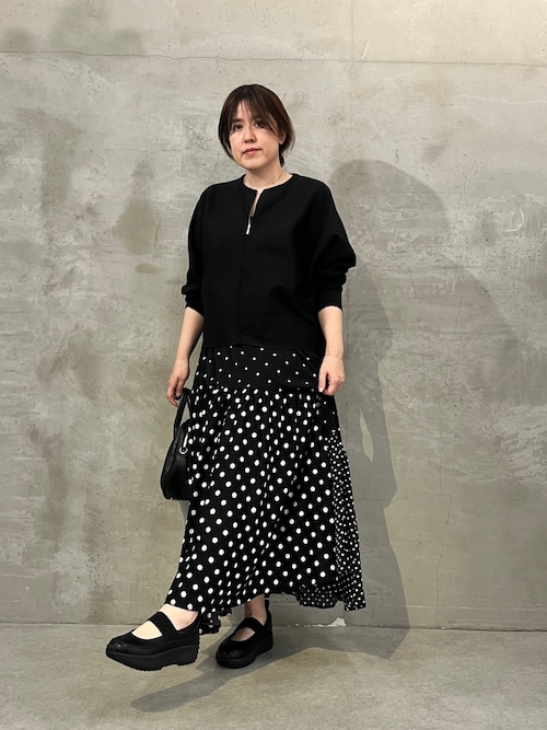 BEARDSLEY ドットパッチワークロングスカート BEARDSLEY（ビアズリー） スカート ドットパッチワークスカート