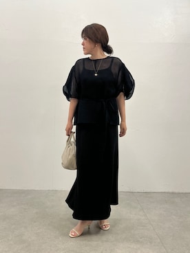 「BEARDSLEY（ビアズリー）の《完売カラー追加検討中》ラウンドミニボストンバック（ボストンバッグ、グレー系）」を使った、sudohさん（レディース・160cm）の春コーディネート
