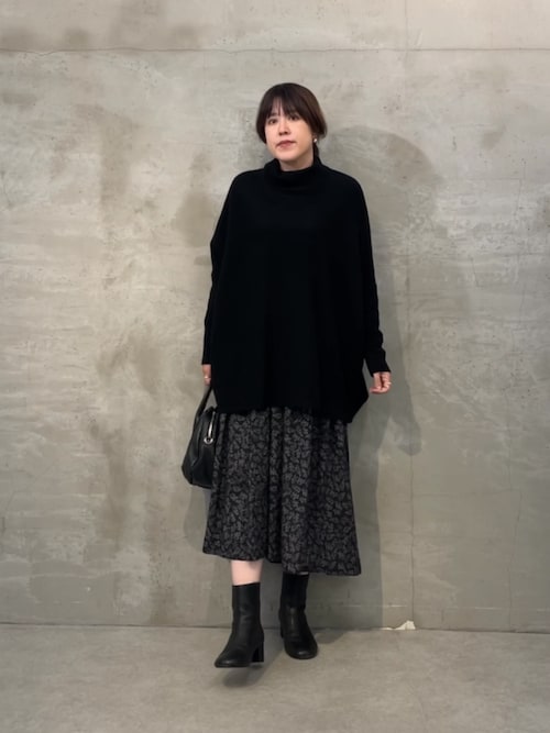 セール】リーフプリントギャザーワンピース（ワンピース