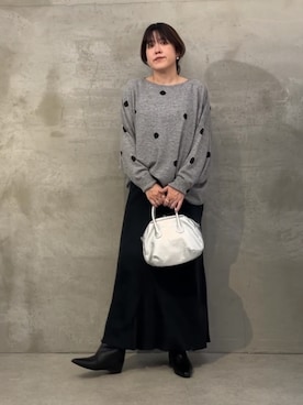 「アイテム（ニット/セーター）」を使った、sudohさん（レディース・160cm）の夏コーディネート