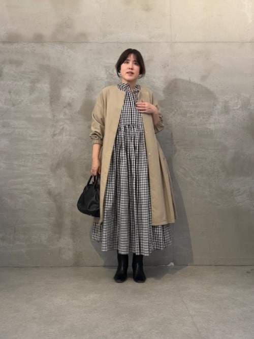 セール】先染めギャザーワンピース（ワンピース）｜BEARDSLEY