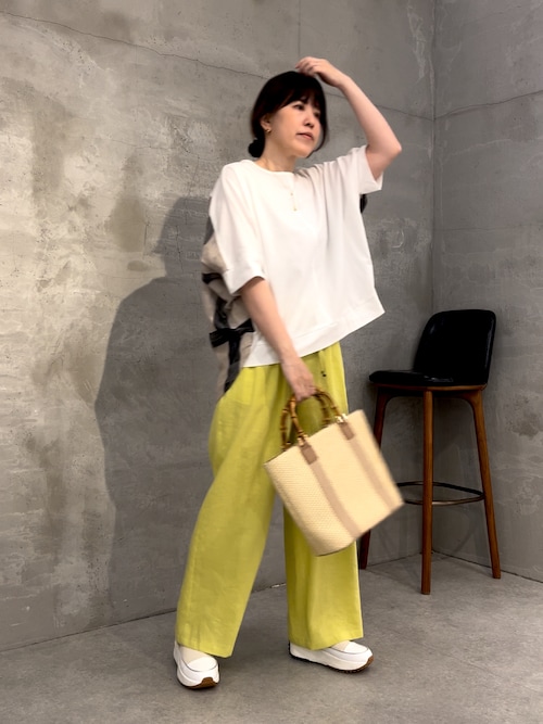BEARDSLEY（ビアズリー）の「リネンチェックコンビカットソー（Tシャツ 