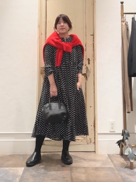 「アイテム（ワンピース/ドレス）」を使った、sudohさん（レディース・160cm）の冬コーディネート