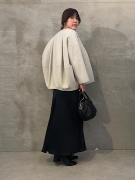「アイテム（ノーカラーコート）」を使った、sudohさん（レディース・160cm）の秋コーディネート