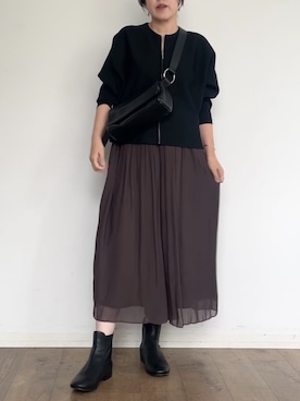 「アイテム（ボディバッグ/ウエストポーチ）」を使った、sudohさん（レディース・160cm）の秋コーディネート
