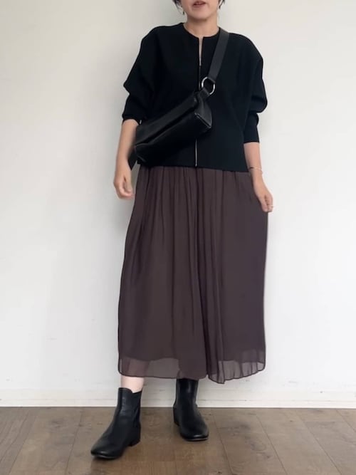 未使用 タグ付き ビアズリー BEARDSLEYドルマンニットカーディガン 黒 近日発売》ドルマンニットカーディガン（カーディガン/ボレロ