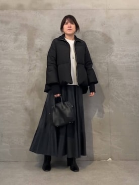 「アイテム（ボストンバッグ）」を使った、sudohさん（レディース・160cm）の冬コーディネート