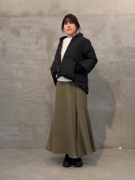 「秋服コーデ」｜「アイテム（ダウンジャケット/コート）」を使った、sudohさん（レディース・160cm）の秋コーディネート