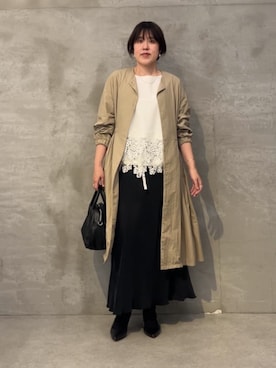 「アイテム（その他アウター）」を使った、sudohさん（レディース・160cm）の秋コーディネート