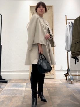 「アイテム（ボストンバッグ）」を使った、sudohさん（レディース・160cm）の秋コーディネート