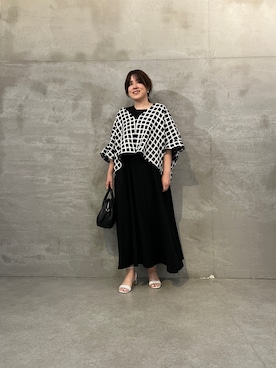 「BEARDSLEY（ビアズリー）のラウンドミニボストンバック（ボストンバッグ、ブラック系）」を使った、sudohさん（レディース・160cm）の春コーディネート