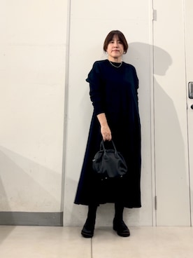 「アイテム（ボストンバッグ）」を使った、sudohさん（レディース・160cm）の冬コーディネート