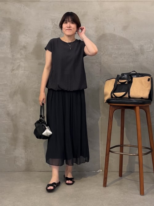 BEARDSLEYシワシフォンギャザーパンツ✳︎ブラック✳︎大きいサイズ✳︎新品タグ付 BEARDSLEY パンツ 「すぐにお届け」シワシフォンギャザーパンツ