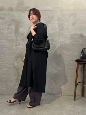 「BEARDSLEY（ビアズリー）のガウンワンピース（ワンピース、ブラック系）」を使った、sudohさん（レディース・160cm）の春コーディネート