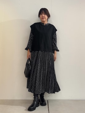 「アイテム（ピアス（両耳用））」を使った、sudohさん（レディース・160cm）の秋コーディネート