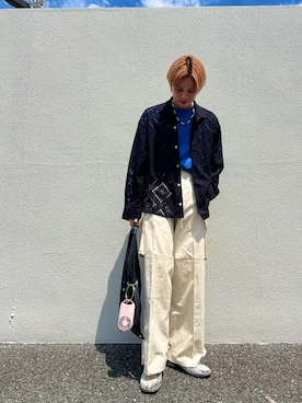 「LiNoH（リノー）のアイテム（アクセサリー）」を使った、当麻さん（メンズ・177cm）の夏コーディネート