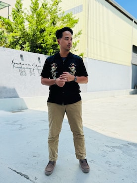 「アイテム（ドレスシューズ）」を使った、Ú-Sêng Tânさん（メンズ・167cm・30代）の秋コーディネート